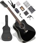 AKLOT 12-String Acoustic Electric Guitar: Mahogany Back and Sides with Spruce Top, 41-inch Cutaway Body, Built-in Pickup; Deluxe Set Includes Guitar Bag, Tuner, Cable, Capo, Strings & Picks (PL-NG)