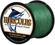 HERCULES Super Cast 1000M 1094 Yards Braided Fishing Line 40 LB Test for Saltwater Freshwater PE Braid Fish Lines Superline 8 Strands - Green, 40LB (18.1KG), 0.32MM