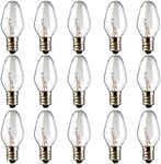 Salt Lamp Light Bulbs - Night Light Bulbs - 15 Watt Scents Light Bulbs for Warmer - E12 Incandescent Light Bulbs, 120 Volt Wax Warmer Bulbs, High Temp Resistance (15)