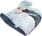 Disney Frozen Booster seat for The Safety of Girls with a Height of 125 to 150 cm with Elsa and Anna Graphics on a Light Blue Background