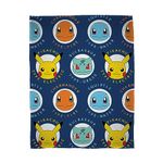 Character World Official Pokemon Fleece Throw Blanket | Super Soft Warm Throw, Gotta Design with Pikachu | Perfect For Home, Bedroom, Sleepovers & Camping | Size 100 x 150cm