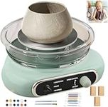 Mini Electric Pottery Wheel Ceramic Machine, Turntable Potter's Wheel for Kids Adults, Pottery Forming Machine with Clay Tool Set, DIY Pottery Kit for Beginners DIY Clay Art