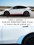 Crystal Shield 2020-2023 Tesla Model Y Partial Rear Door Paint Protection Film Kit 8 Mil Thick PPF Clear - 10 Year Warranty