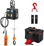 NEWTRY Electric Hoist PRO with Single/Double Hook, 1100lb Electric Winch 110v 120v, 2 Wireless Remote Control & Cable Remote Control for Garage, Warehouse, Factory