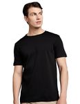 Symbol Premium Men's Super Soft Round Neck Solid T-Shirt: Regular Fit (SYP-A22-TS-01_Black_2XL)