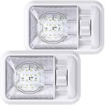 Leisure LED 2 Pack 12V Led RV Ceiling Dome Light RV Interior Lighting for Trailer Camper with Switch, Single Dome 300LM