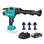 ONEMANA 20V caulking Gun 2500N Cordless Caulk Gun 300ml Electric Caulk Gun LED Light caulking Gun Tool 6 Adjustable speeds AdhesiveGun Kit for Filling(Battery Included)