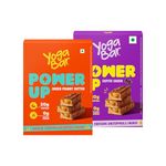 Yogabar Power Up 20g Protein Bar (5 x Choco Peanut Butter Bars, 5 x Coffee Rush Bars) | No Added Sugar Protein Bars | Premium High Protein Blend - Whey Protein Concentrate, Isolate, Peanuts & Soy | Healthy Protein Snacks