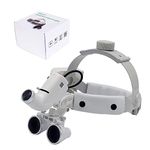 LED Surgical 5 W Headlight 3.5X Leather Headband Loupes Light DY-106 White