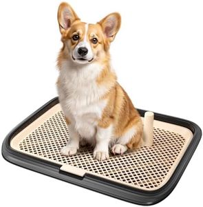 Dog Potty Tray, 23.6"x17.7" Indoor Pet Pee Pad Holder,Puppy Training Holder,Bathroom Dog Litter Box, Pet Toilet for Small and Medium Dogs,Housebreaking Supplies, Pet Products(Black)