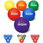 GoSports 5‚ Inflatable Dodgeball 6 Pack - No Sting Balls - Includes Ball Pump & Mesh Bag