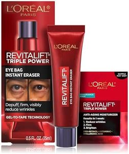 L'Oreal Paris Revitalift Triple Power Eye Bag Instant Eraser, Eye Tightener Treatment to Firm Bags, 0.5 oz + Sample