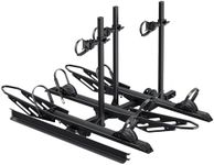 Young 250LBS. Capacity Foldable Aluminum 3-Ebike Rack with Ramp for Car SUV RV Truck Trailer and Van, Fits up to 5" Fat Tire Width and 50" Wheelbase, Ebike Carrier Rack for 2" Receiver