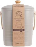 White Magic Eco Basics Compost Kitchen Waste Bin, 4 Litre Capacity, Granite