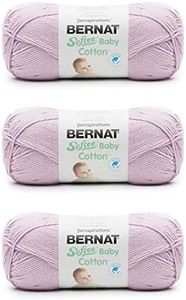 Bernat Softee Baby Cotton Soft Plum Yarn - 3 Pack of 120g/4.25oz - Blend - 3 DK (Light) - 254 Yards - Knitting/Crochet