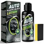 Aarovibe Back to Black Trim Restorer, Car Plastic Restorer Black for Interior & Exterior, Revives Faded Trim, Prevents Aging & Cracks, Long-Lasting Shine (100ml)