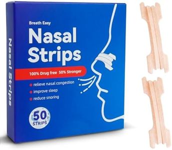 Robofun Ecarteur Nasal, 50 Pièces Nasal Strips, Anti Ronflement Efficace Puissant, Sommeil aide à réduire les ronflements, Soulager un Nez Bouché dû à un Nez Qui Coule, Allergies