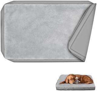 Explore Land Waterproof Dog Bed Cover Machine Washable Fluffy Dog Bed Replacement Cover for 54 Inch Crate, 54Lx36Wx4H inch, Gray