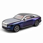 FEXXA 🏎️ Scale Exclusive Alloy Metal Pull Back Die-cast Car Model with Sound Light Mini Auto Toy for Kids Metal Model Toy Car with Sound and Light (1.24 SACLE -Rolls Royce Spectre-Blue)