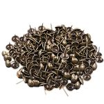 Antique Upholstery Nails Decorative Furniture Tacks Craft Thumb Tack Push Pins for Sofa & Cork Board DIY 1/2" Nailhead - Bronze 100 Pcs (13mm X 17mm)