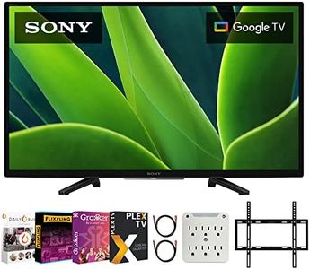 Sony KD32W830K 32-inch W830K HD LED HDR TV with Google TV Bundle with Premiere Movies Streaming + 19-45 Inch TV Wall Mount + 6-Outlet Surge Adapter + 2X 6FT 4K HDMI 2.0 Cable