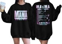 Mama Sweatshirt Women Mama Tour Shirts Mom Life T-Shirt Some Days I Rock It Tee Funny Neon Graphic Long Sleeve Tops