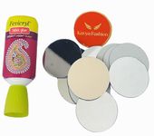 Kavya Fashion Big Round Shape Mirror for Jewellery Making,Other Craft Work Like Project & lippan Art, mud Work Decoration- Free Fabric Glue (30 mm-150 Piece)