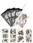 SSKR Pack of 2 Booklets Temporary Tattoos for All Age Group - Dragon Design | Tattoo Designs |Body Art Stickers for Fun Party |Kids Birthday Return Gifts