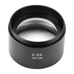 Objective Lens Auxiliary Objective Lens KP-0.5X Microscope Lens with 1-7/8inch (48mm) Mounting Thread Replacement