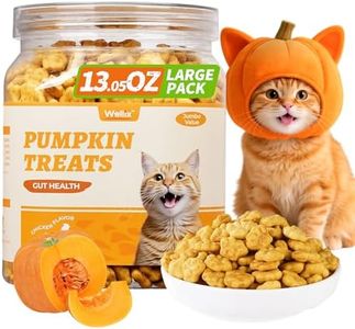 Wellix 13.5oz Healthy Cat Treats Pumpkin Flavor - Chicken Formula Kitten Snacks for Digestive Support - Cat Constipation Relief Low Calorie Food Topper for Cats