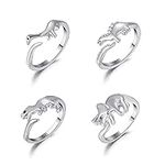 4 Pcs Butterfly Knuckle Stacking Ri
