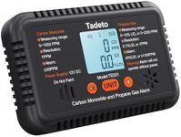 Tadeto RV Carbon Monoxide and Propane Gas Alarm, 12V DC CO/LPG Gas Leak Alarm with Light and Audible Indicator, RV Carbon Monoxide and Propane Gas Detector with Reset/Backlight for RV/Trailer/Camper