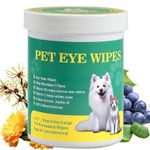 Dog Eye Wipes, 170 Count | 8CM | 3.15IN Extra Large Tear Stain Remover Wipes for Dogs & Cats, Dog Eye Cleaner Wipes, Presoaked Cotton Eye Wash Pads, Removes Crust and Discharge, Gentle&Non-Irritation