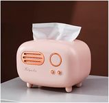 Retro Radio Shape Tissue Cover Box, Practical and Cute for Kitchen,Bathroom Vanity Countertops, Bedroom Dressers,Night Stands, Desks and Tables, Creative Gift (Retro Radio Pink)