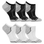 Fruit of the Loom Women's Lightweight Coolzone No Show Socks (6 Pack), Black Assorted, 8-12