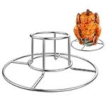 Fiacvrs Beer Can Chicken Holder, Rib Rack For Smoking, BBQ Chicken Rack Smoker Stand Bbq Tool Grill Stainless Steel Holder For Outdooor Indoor Cooking Grill(size:7.5x2.8inch)