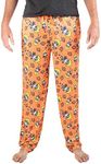 Bioworld Naruto Anime Chibi Character AOP Orange Mens Sleep Pajama Pants-L