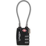 Bulldog Cases BD8022: Single Pack TSA Lock W/Steel Cable, Black, 16.5" x 24"