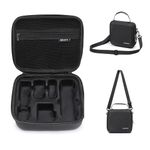 FiTSTILL Black Carrying & Protective Hard Shell Travel Storage Large Case Bag Compatible with DJI Osmo Pocket 3 Creator Combo,Cameras Accessories Kit [Case Only]