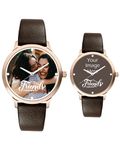 Atomic New Customised Photo Print Analog Watch (Friends Forever) For Men & Women | With Elegant White Strap | Trending Rose Gold Case