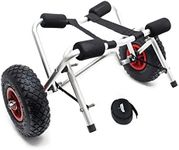 WilTec Kayak Canoe trolley cart carrier aluminium folding max 68kg