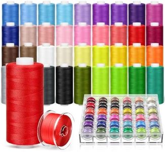 72Pcs All Purpose Sewing Thread Kit with Class 15 / 15J Prewound Bobbins, 36 Colors 40WT 400 Yards/Spool Sewing Thread, AAA-Grade Polyester Sewing Machine Threads for Sewing Embroidery Quilting