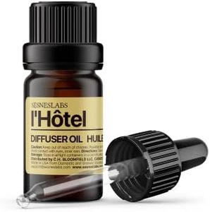 l'Hotel Diffuser Oil, White Floral Citrus Scent, Lifestyle Hotel Collection, Neroli, Bergamot, Green Tea, Laurel Leaf, Amber, Musk Essential Oils Blend for Ultrasonic Diffuser(.33 oz/10 ml)