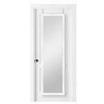 MCS Over The Door Mirror for Wall or Door Mount, 16x55 Full Length Mirror, White Finish