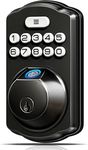 Veise Fingerprint Door Lock, Keyless Entry Door Lock, Electronic Keypad Deadbolt, Biometric Smart Locks for Front Door, Auto Lock, Anti-Peeking Password, Easy Install, Matte Black