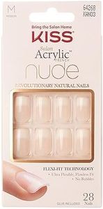 Kiss Salon Acrylic Nude Nails, KAN03, 28 Count