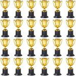 Juvale 24 Pack Mini Trophies for Awards, Gold Participation Trophy Cups for Sports Tournaments and Competitions (4 in)