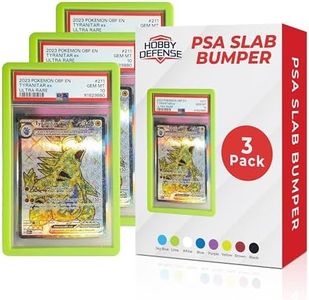 Hobby Defense PSA Slab Bumper 3 Pack - Secure Fit, Won't Slip Off PSA Slab Protector, Easy On/Off TPU Edge Protection, Guard for Slabs, Standard Case Fit, Graded Card Guard - Lime Green