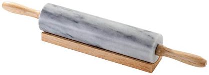 Judge H350 Marble Rolling Pin with Wooden Stand 47cm Long x 6cm Diameter - 25 Year Guarantee