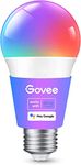 Govee Smart Light Bulbs, RGBWW Color Changing Light Bulbs, Music Sync, 54 Dynamic Scenes, 16 Million DIY Colors Wi-Fi & Bluetooth Light Bulbs Work with Alexa & Google Assistant, 1 Pack